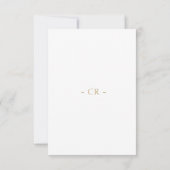 Aquarelle Floral Gold Folid Mariage Carte d'ensemb (Dos)