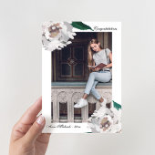 Aquarelle Floral Graduation Party Invitation