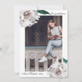 Aquarelle Floral Graduation Party Invitation (Devant)