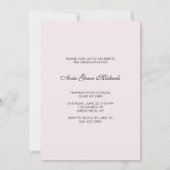 Aquarelle Floral Graduation Party Invitation (Dos)