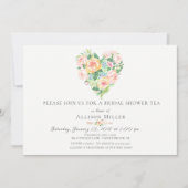 Aquarelle Floral Heart Bridal Show Invitation (Devant)