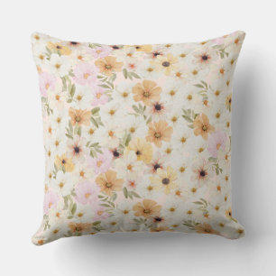 Aquarelle Floral Impression Coussin