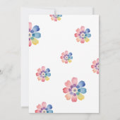 Aquarelle Floral Invitation de fête d'anniversaire (Dos)