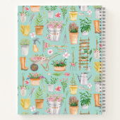 Aquarelle Floral Jardinage Outils Journal (Dos)