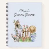 Aquarelle Floral Jardinage Outils Journal (Devant)