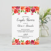 Aquarelle Floral Mariage Couples Invitations de do (Debout devant)