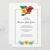 Aquarelle Floral Mariage invitation (Devant / Derrière)