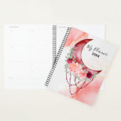 Aquarelle Floral Moon Planner (Devant avec enveloppe)