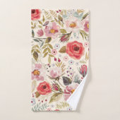 Aquarelle Floral Motif (Serviette à main)