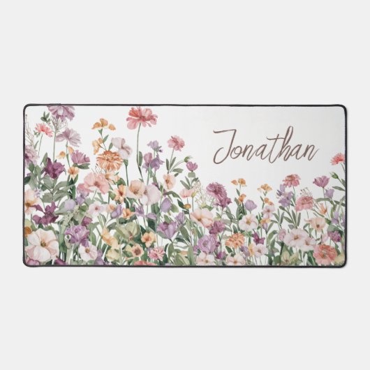 Aquarelle Floral Nom du script (Recto)