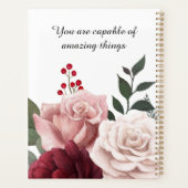 Aquarelle Floral Nom personnalisé Planificateur (Dos)