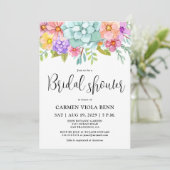 Aquarelle Floral Nuptiale Invitation (Debout devant)