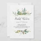 Aquarelle Floral Nuptiale Invitation (Devant)