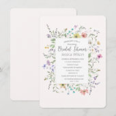 Aquarelle Floral Nuptiale Invitation (Devant / Derrière)