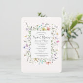 Aquarelle Floral Nuptiale Invitation (Debout devant)
