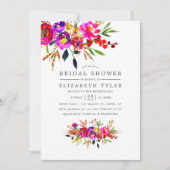 Aquarelle Floral Nuptiale Invitation (Devant)