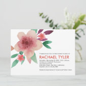 Aquarelle Floral Nuptiale Invitation (Debout devant)