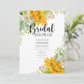 Aquarelle Floral Nuptiale Invitation (Debout devant)