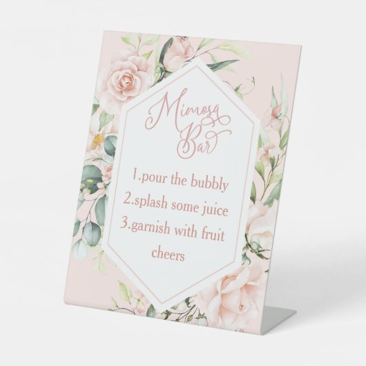 Aquarelle Floral nuptiale panneau de la barre mimo (Recto)