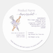 Aquarelle Floral Outil de cuisson étiquette de la  (Devant)