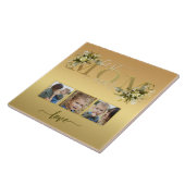 Aquarelle Floral Photo Collage Maman Carreau (Côté)