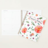 Aquarelle Floral Planner - Cadeaux personnalisés (Devant avec enveloppe)