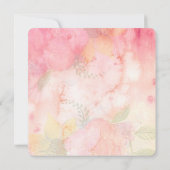 Aquarelle Floral rose Baby shower or Invitation (Dos)
