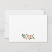 Aquarelle Floral rose blanc Mariage RSVP (Dos)