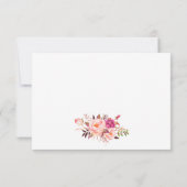 Aquarelle Floral Rose or Mariage RSVP (Dos)