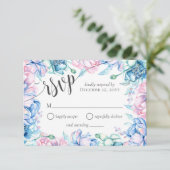 Aquarelle Floral Russe Faire-part de mariage RSVP (Debout devant)