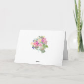 Aquarelle Floral Sur Votre Carte De Voeux Mariage (Dos)