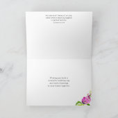 Aquarelle Floral Sur Votre Carte De Voeux Mariage (Intérieur)