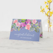 Aquarelle Floral Sur Votre Carte De Voeux Mariage (Fleur jaune)