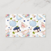 Aquarelle Floral Tea Party Diaper Carte Raffin II (Dos)