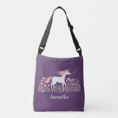 Aquarelle Floral Unicorn Sac fourre-tout (Devant)