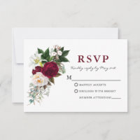 Aquarelle Floral Végétal Bourgogne RSVP