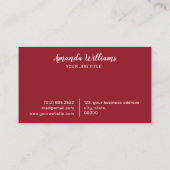 Aquarelle Floral verdure Carte de visite féminine (Dos)