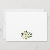 Aquarelle Floral Vert Mariage blanc Merci (Dos)
