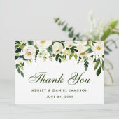 Aquarelle Floral Vert Mariage blanc Merci GS (Debout devant)