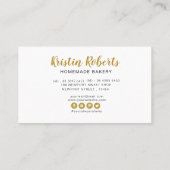 Aquarelle Floral whisky pour Carte de visite de bo (Dos)