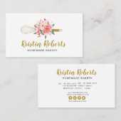 Aquarelle Floral whisky pour Carte de visite de bo (Devant / Derrière)