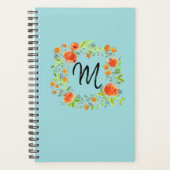 Aquarelle Floral Wreath Monogramme (Devant)