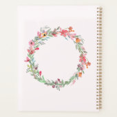 Aquarelle Floral Wreath Monogramme (Dos)
