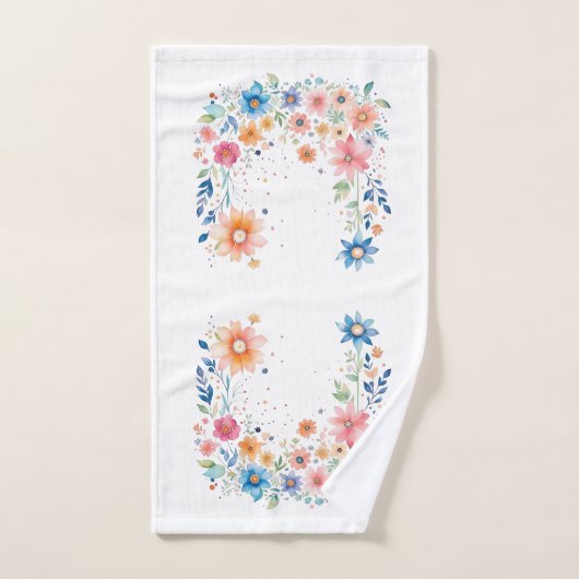 Aquarelle florale (Serviette à main)