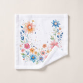 Aquarelle florale (Gant de toilette)