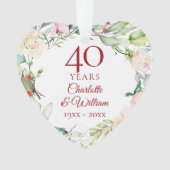 Aquarelle Florale 40e anniversaire Mariage Photo (devant)