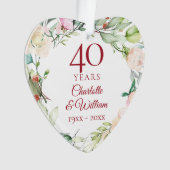 Aquarelle Florale 40e anniversaire Mariage Photo (devant)