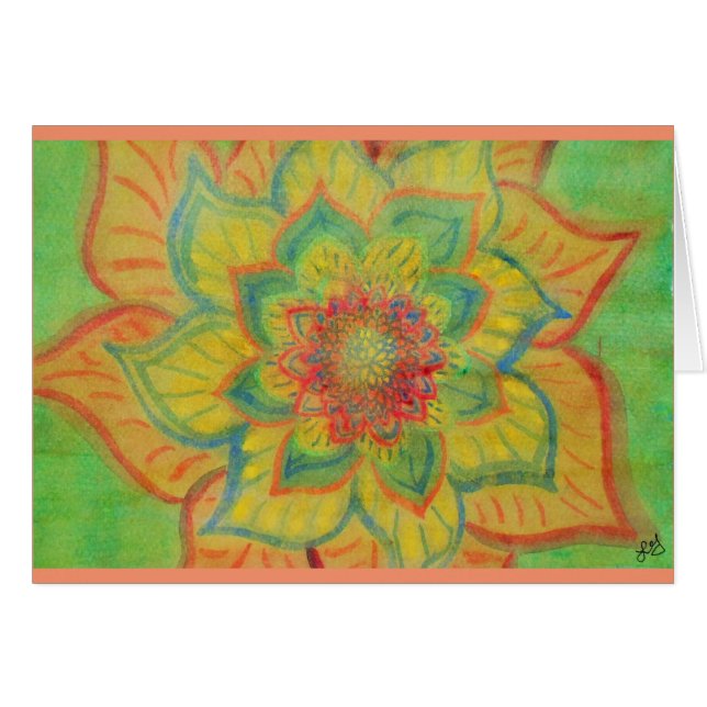 Aquarelle florale abstraite vibrante (Devant horizontal)