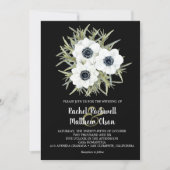 Aquarelle Florale Anémone Mariage Invitations (Devant)