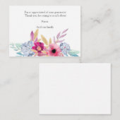 Aquarelle Florale après funérailles Merci Cartes (Devant / Derrière)